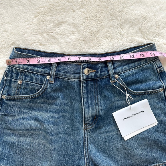 Alexander Wang Blue High Waist Denim Shorts - Picture 8 of 10